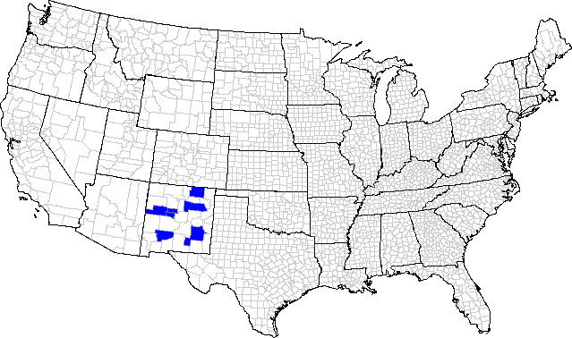 Range map of the cicadellid Athysanella parca