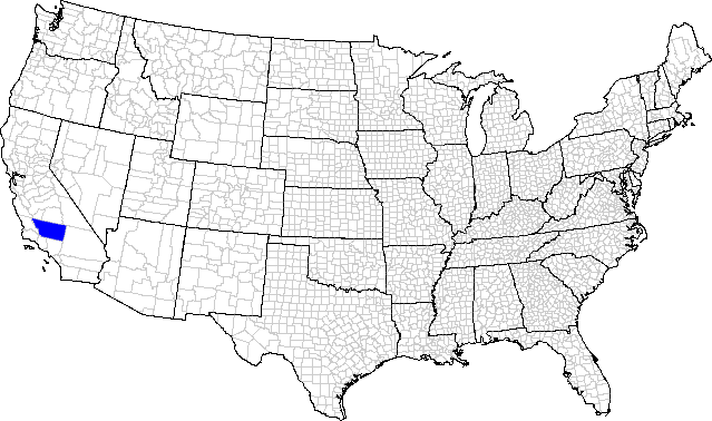 Geographic distribution by county for the leafhopper Athysanella (Amphipyga) beameri