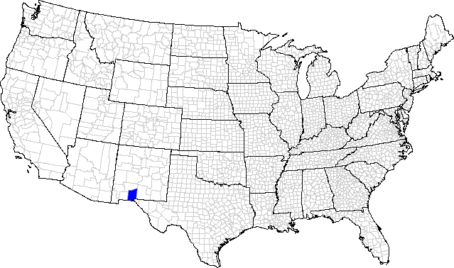 Geographic distribution by county for the leafhopper Athysanella (Amphipyga) ladella