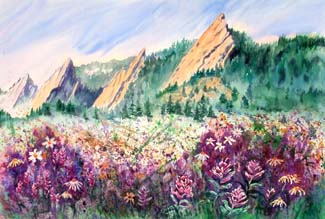Flowers and Flatirons - 22x28 - donated