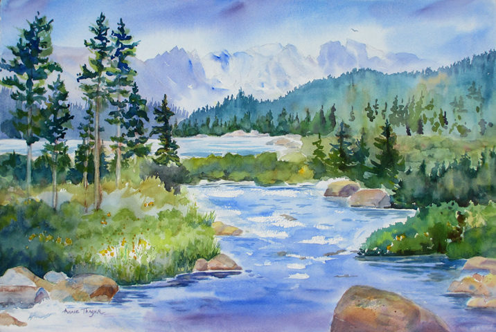 Long Lake Stream, 22 x 28"