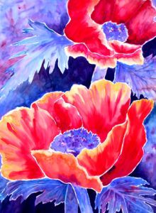 Poppies - 22x36 - sold