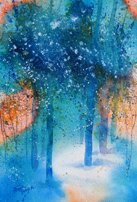 Snowy Trees - 11x14