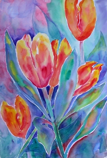 Tulips - 22x28 - sold